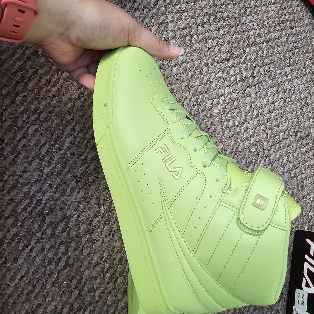 Fila Neon Green High-Top Sneakers